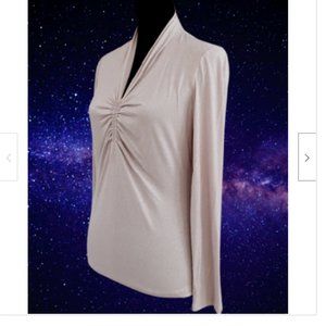 VINCE CAMUTO Women's Long Sleeve Top Pink XL